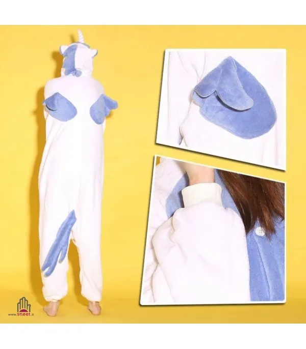 Pigiamone unicorn Azzurro