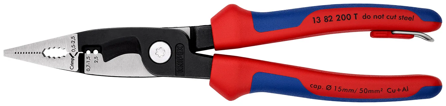 Pinze combinate Knipex in Acciaio speciale per utensili di qualità, lungh. 200 mm Ad angolo retto