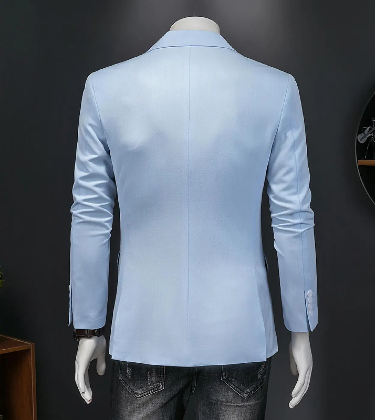 Plyesxale Giacca da uomo casual blu cielo Giacca da uomo elegante 5xl Giacca da sposa di grandi dimensioni Giacca da uomo slim f