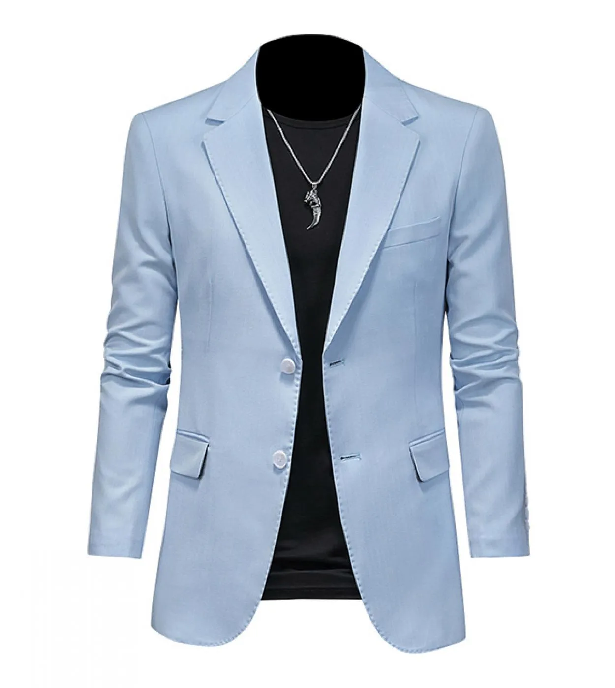 Plyesxale Giacca da uomo casual blu cielo Giacca da uomo elegante 5xl Giacca da sposa di grandi dimensioni Giacca da uomo slim f