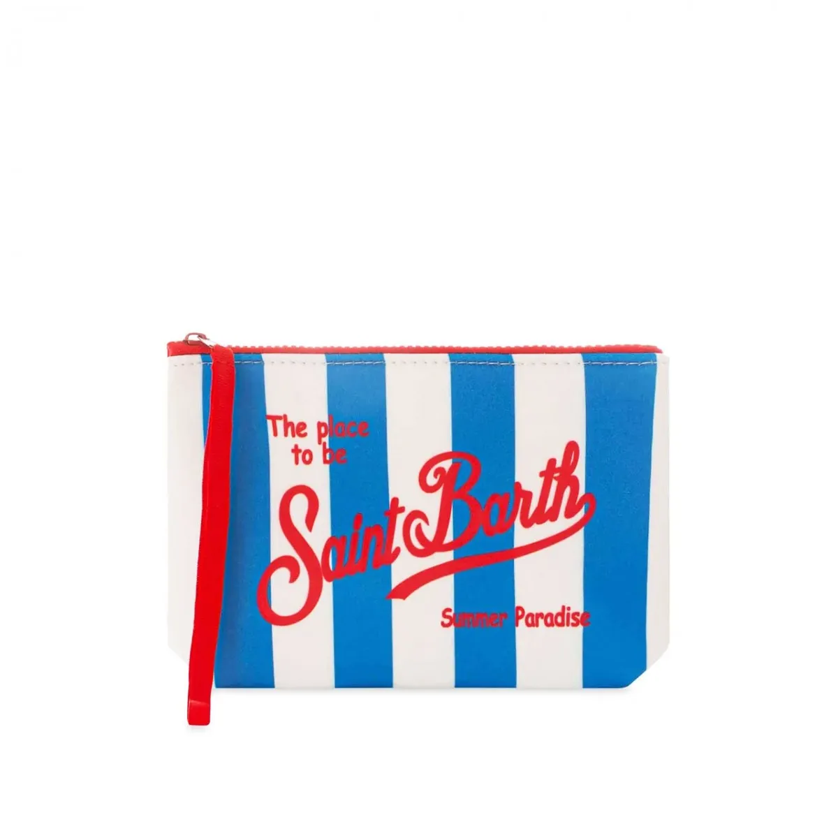 Pochette Aline A Righe, Blu