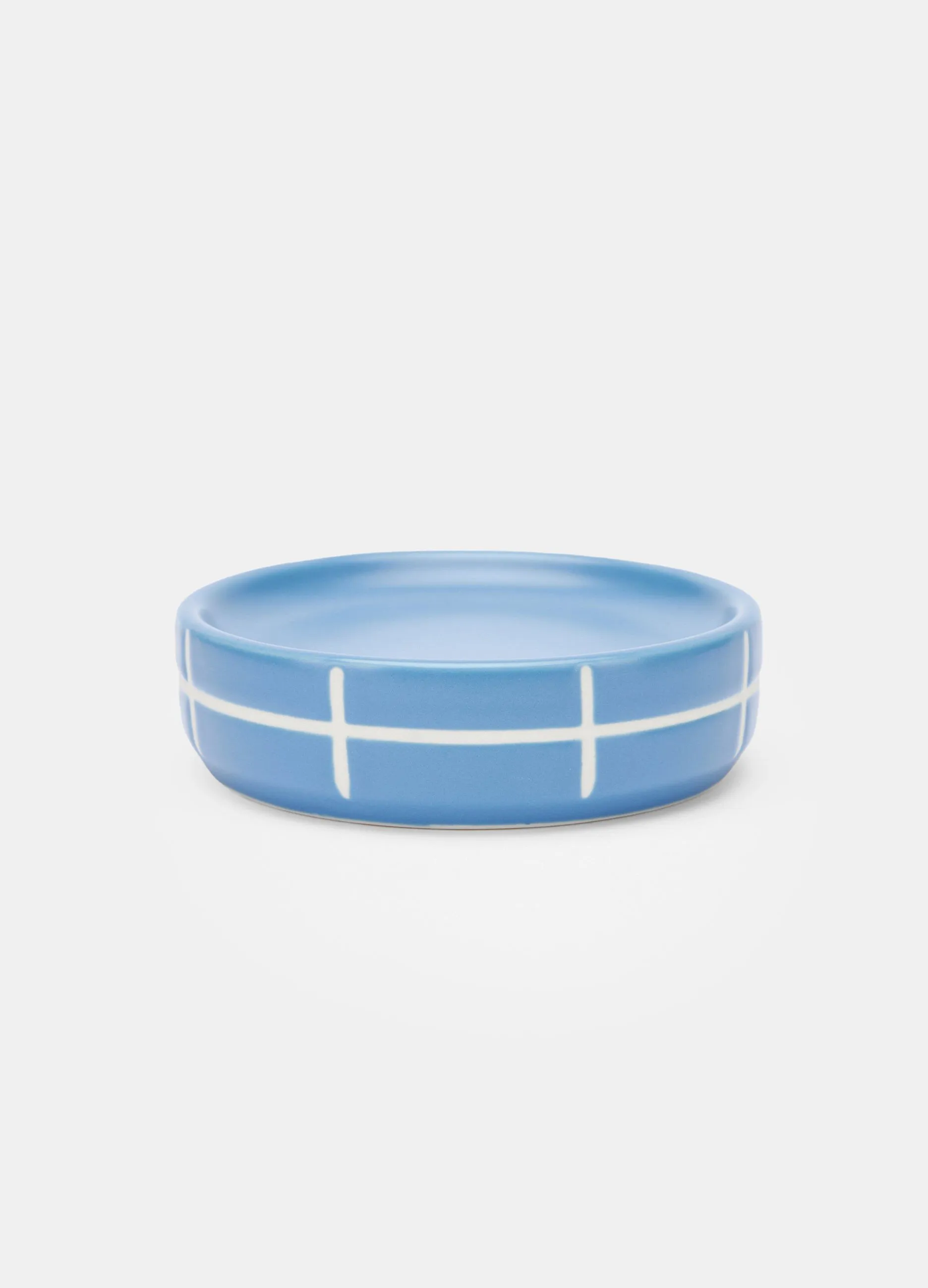 Porta saponetta in ceramica a quadri