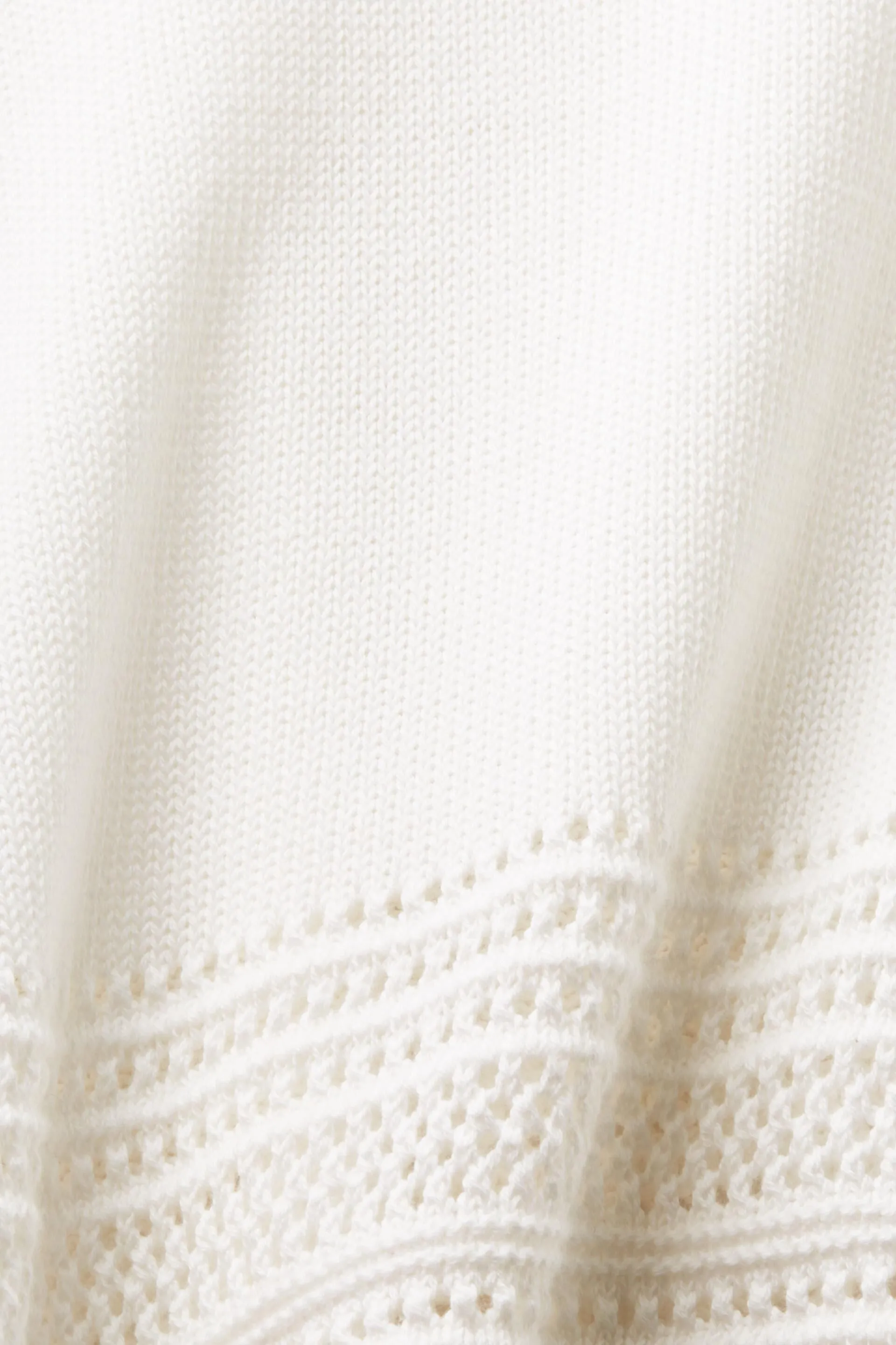 Pullover girocollo a maglia traforata