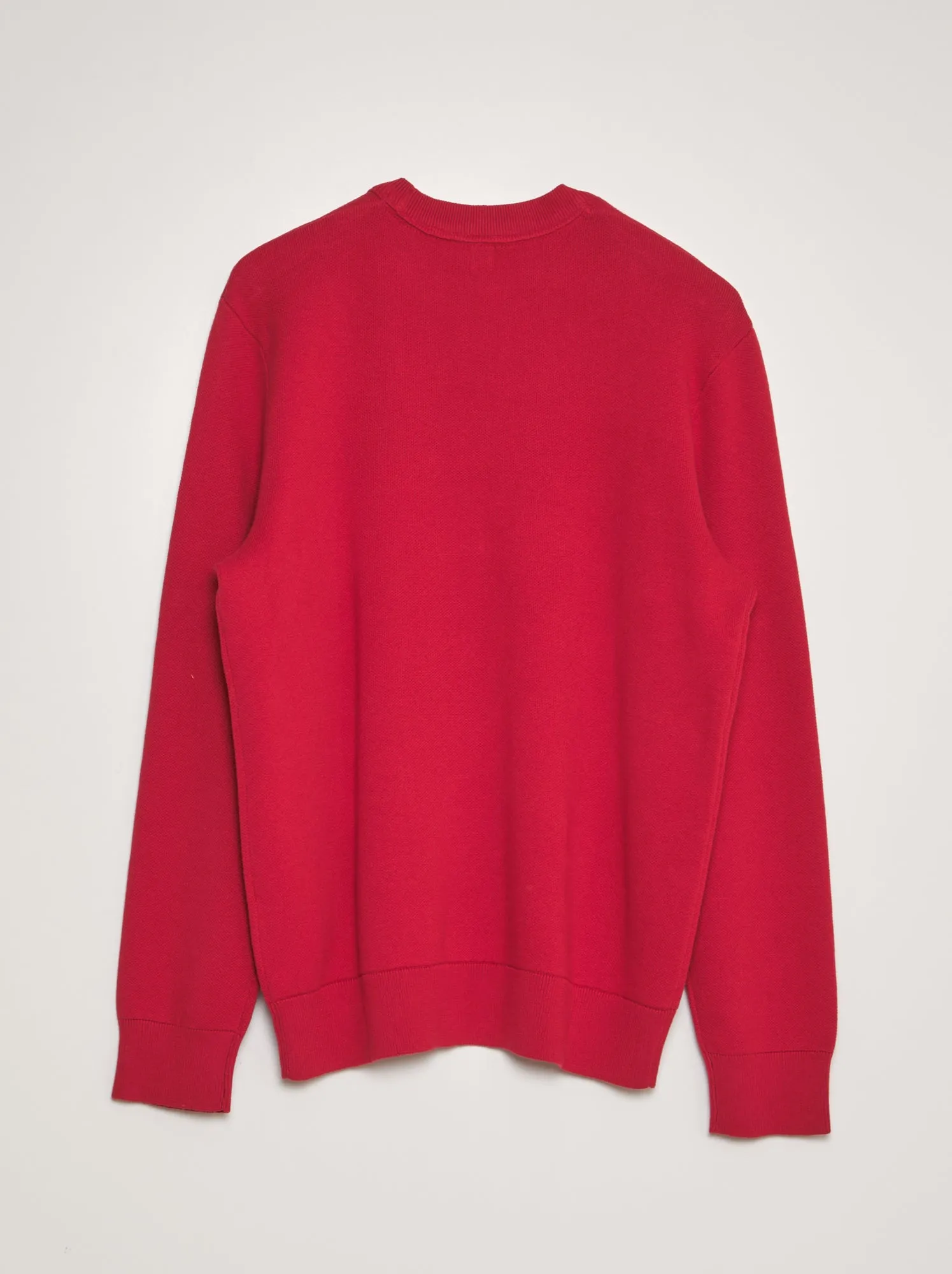 Pullover in maglia con scollo tondo - rosso