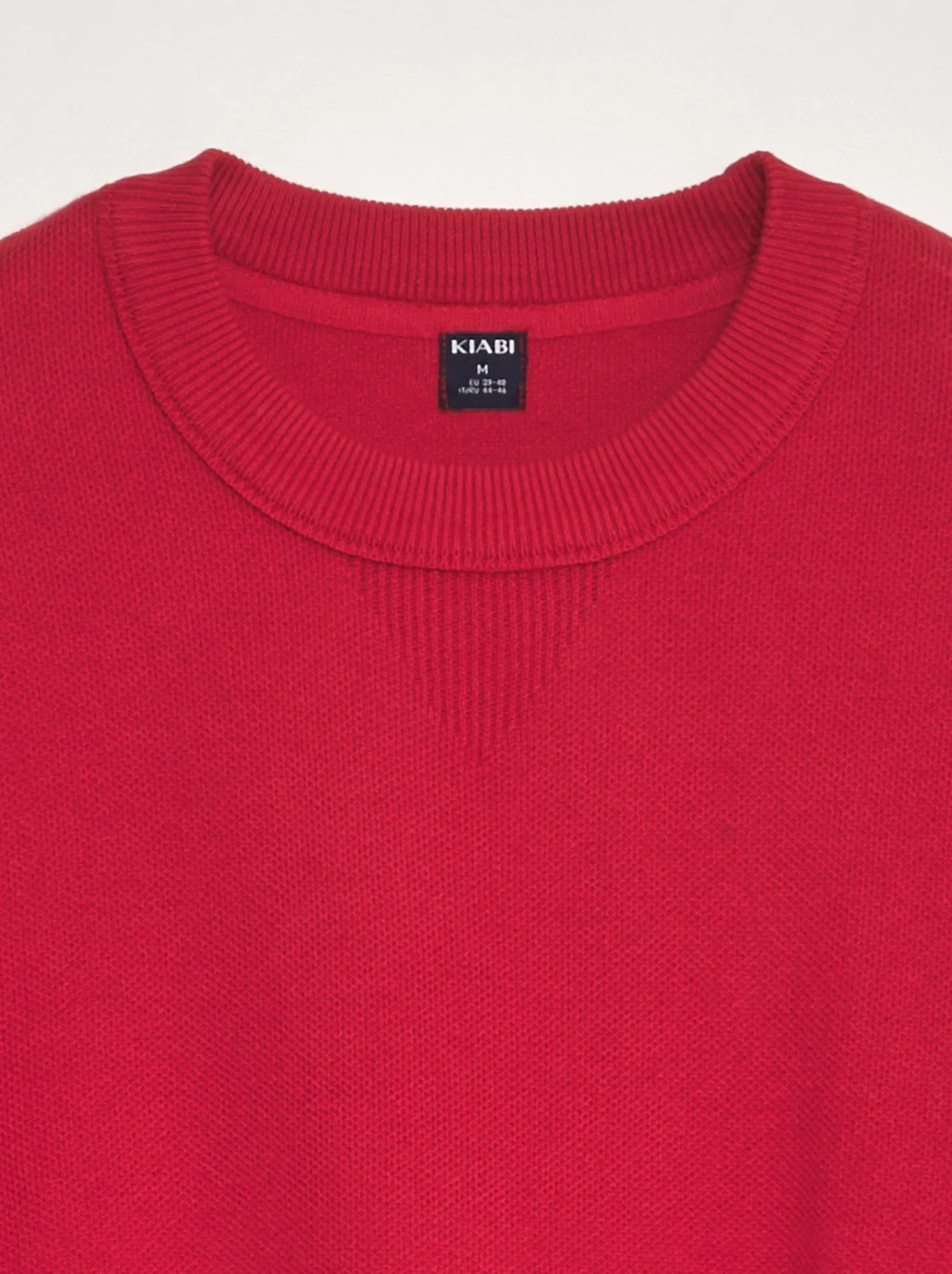 Pullover in maglia con scollo tondo - rosso