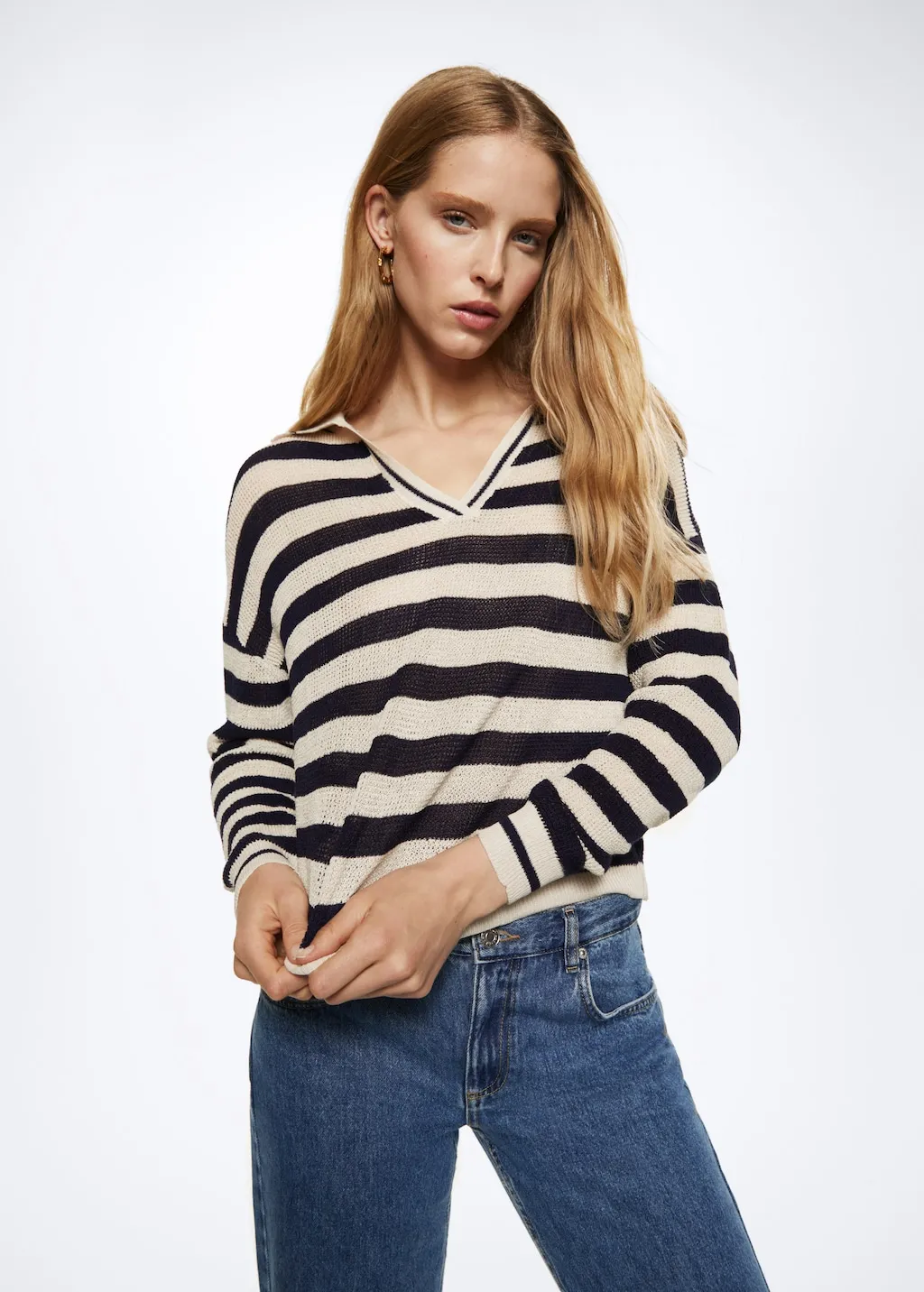 Pullover maglia a righe