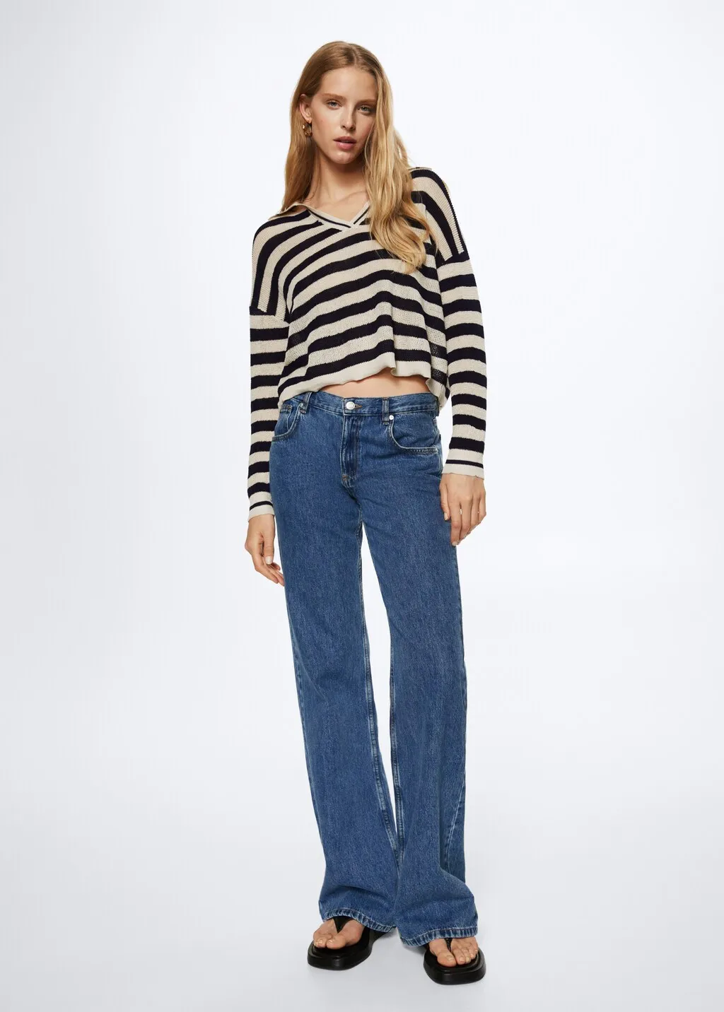 Pullover maglia a righe