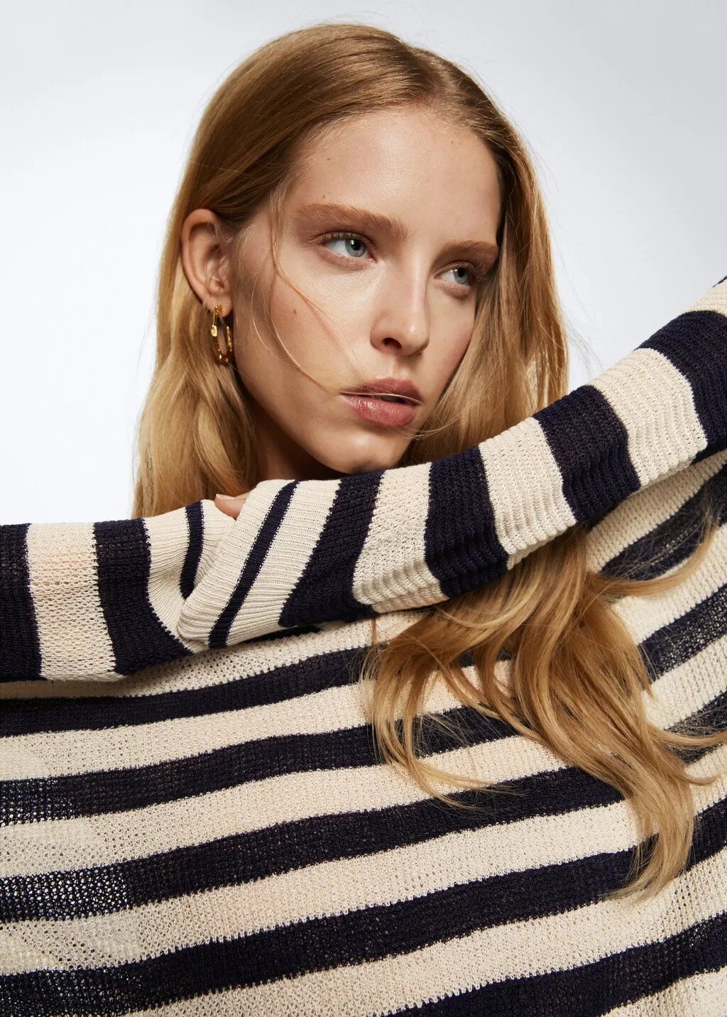 Pullover maglia a righe