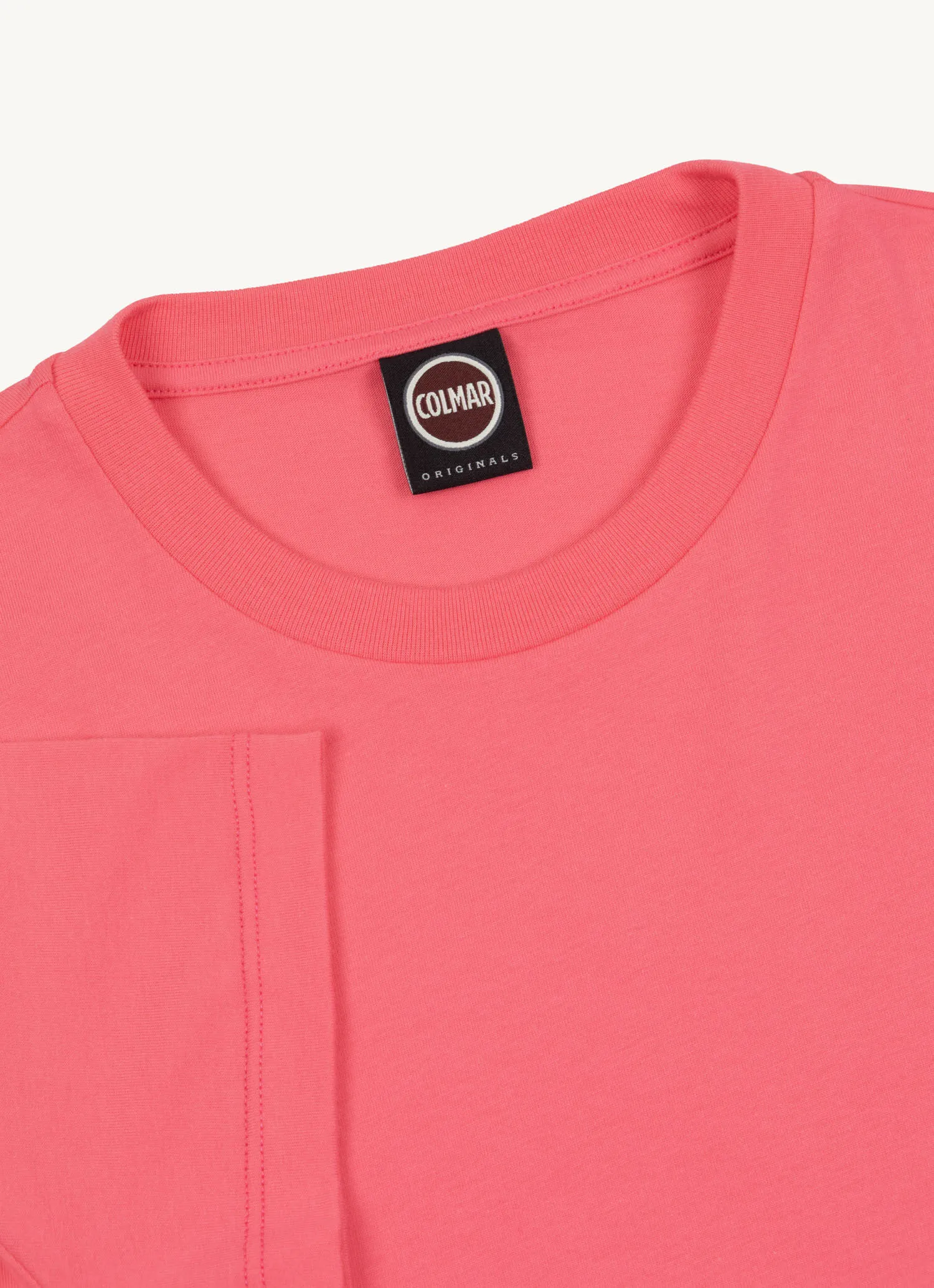 Round-neck stretch jersey T-shirt