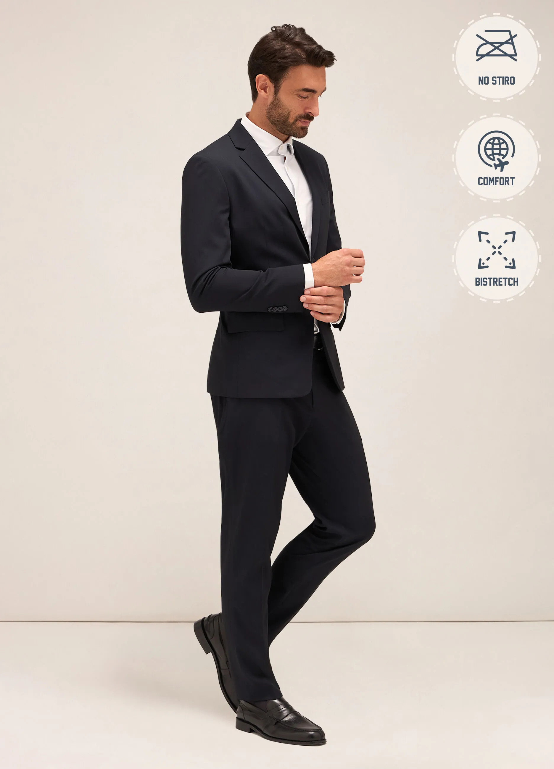 RUMFORD  Pantalone slim fit in tessuto tecnico stretch uomo