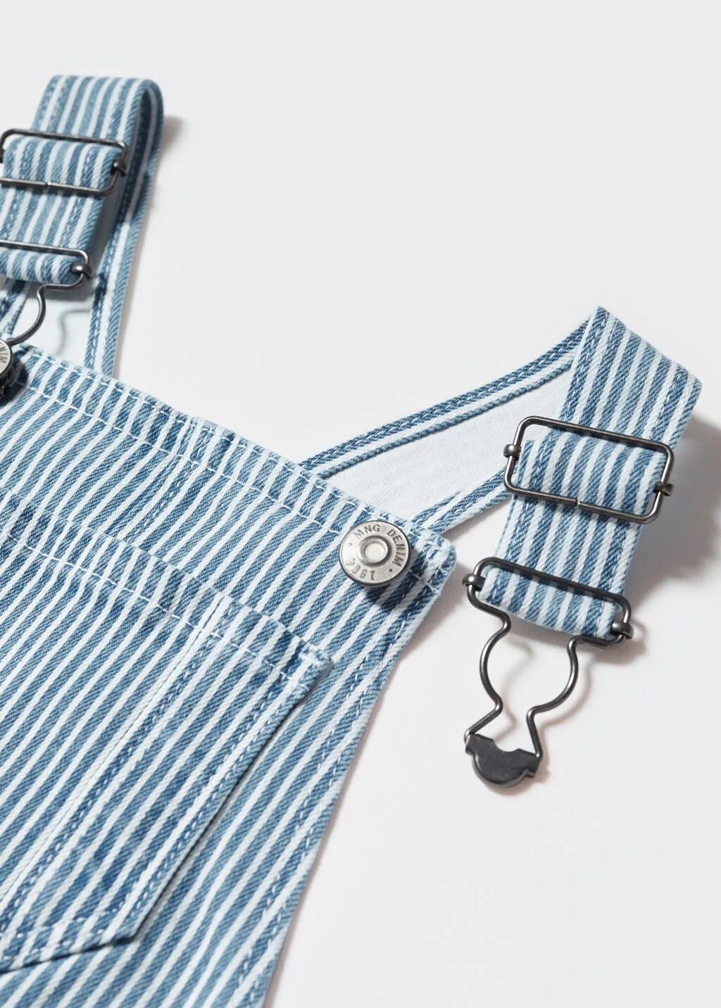 Salopette denim righe