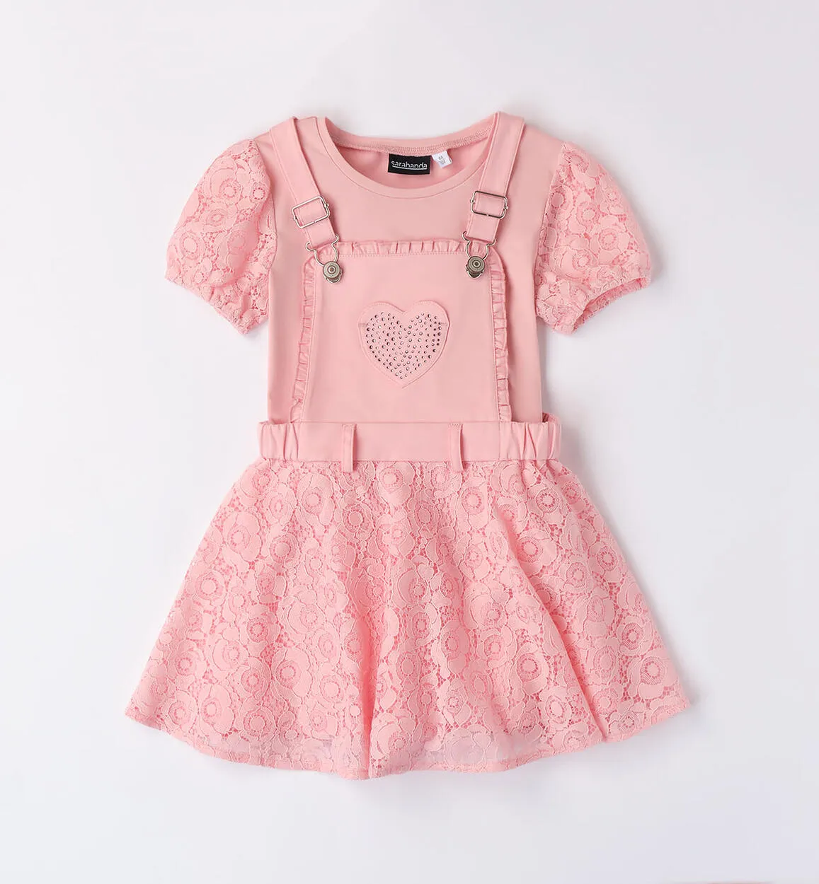 Salopette e t-shirt bambina