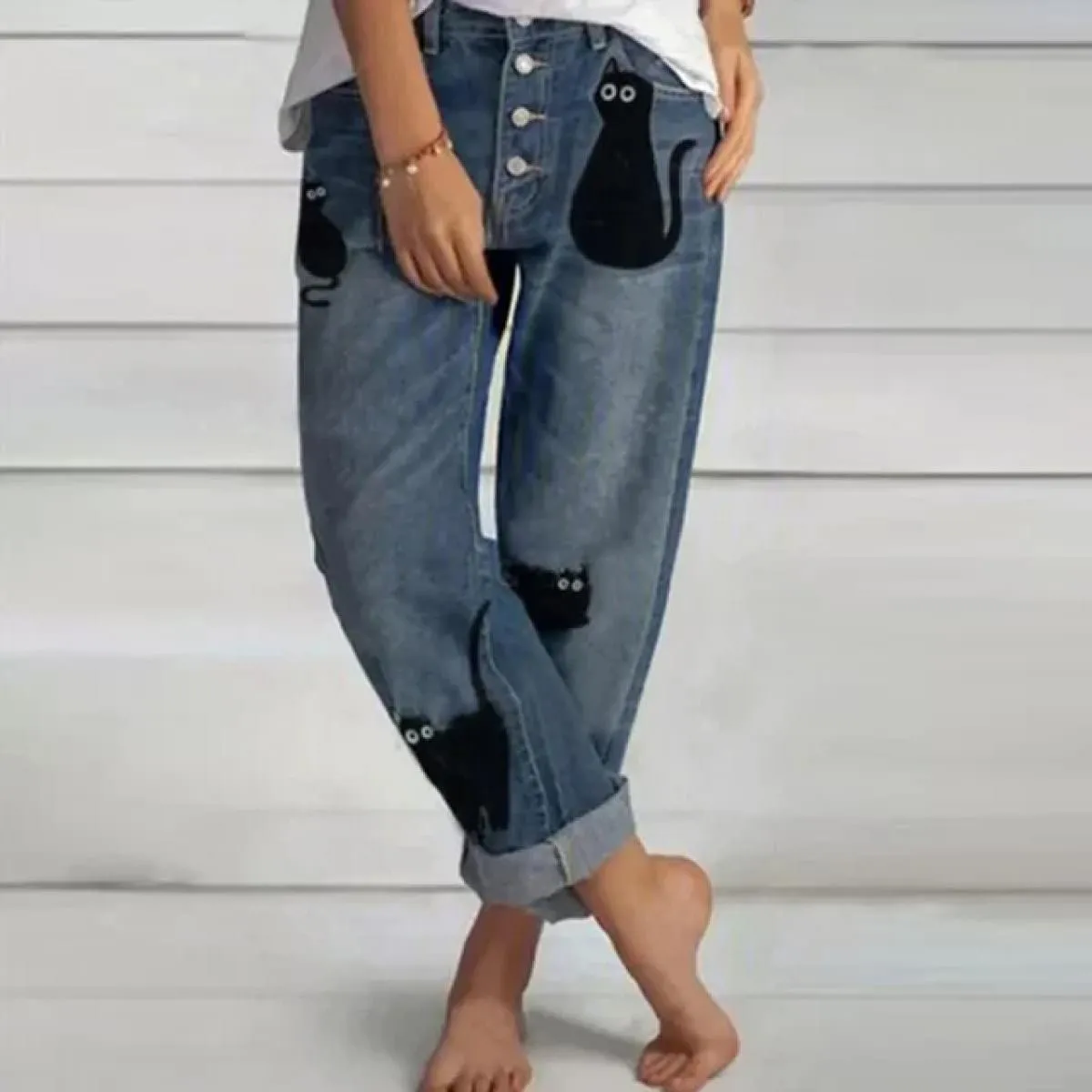 Salopette jeans dritta Donna Salopette Jean a gamba larga da donna Salopette Jean Lady Jeans larga