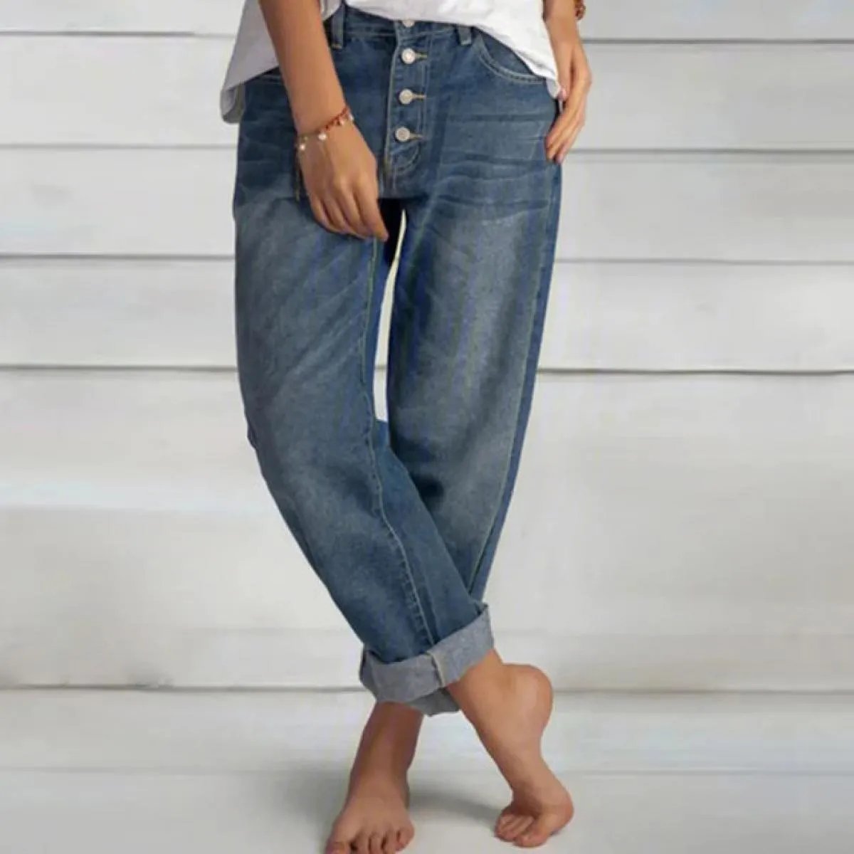 Salopette jeans dritta Donna Salopette Jean a gamba larga da donna Salopette Jean Lady Jeans larga