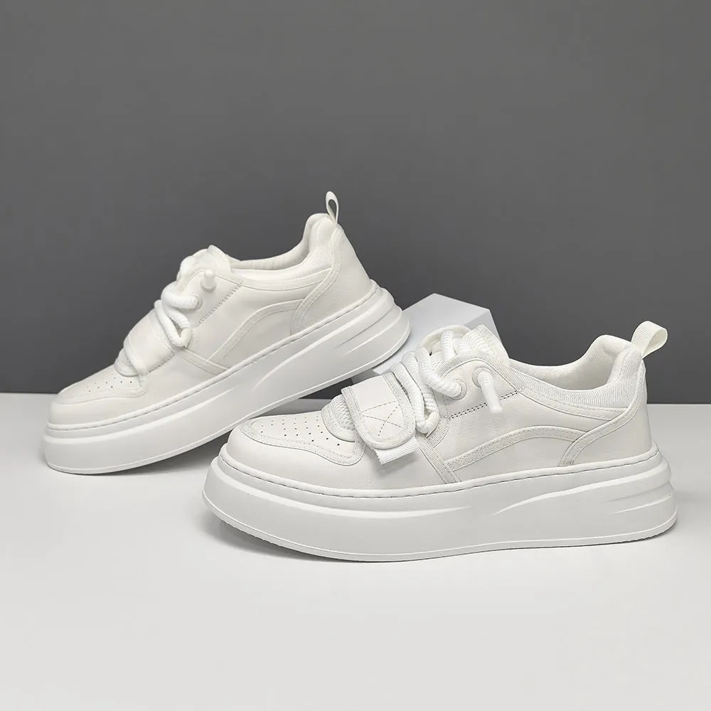 Scarpe casual con suola spessa con nastro in velcro traspirante alla moda da uomo