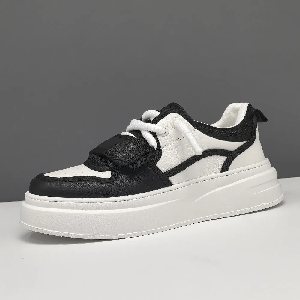 Scarpe casual con suola spessa con nastro in velcro traspirante alla moda da uomo