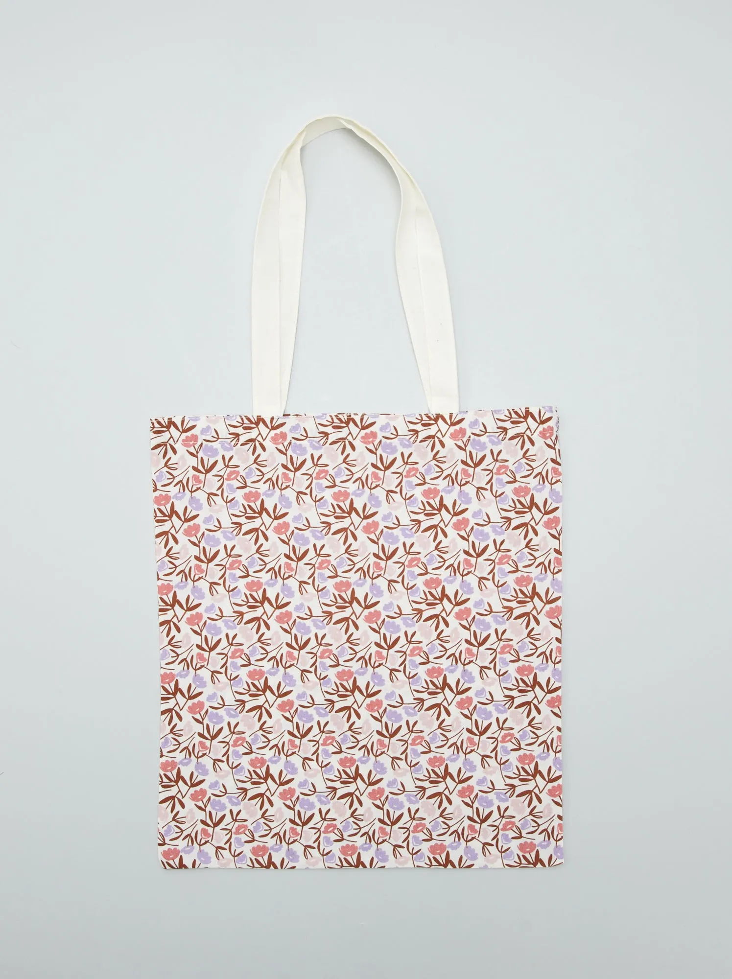 Shopping bag con fantasia - BEIGE