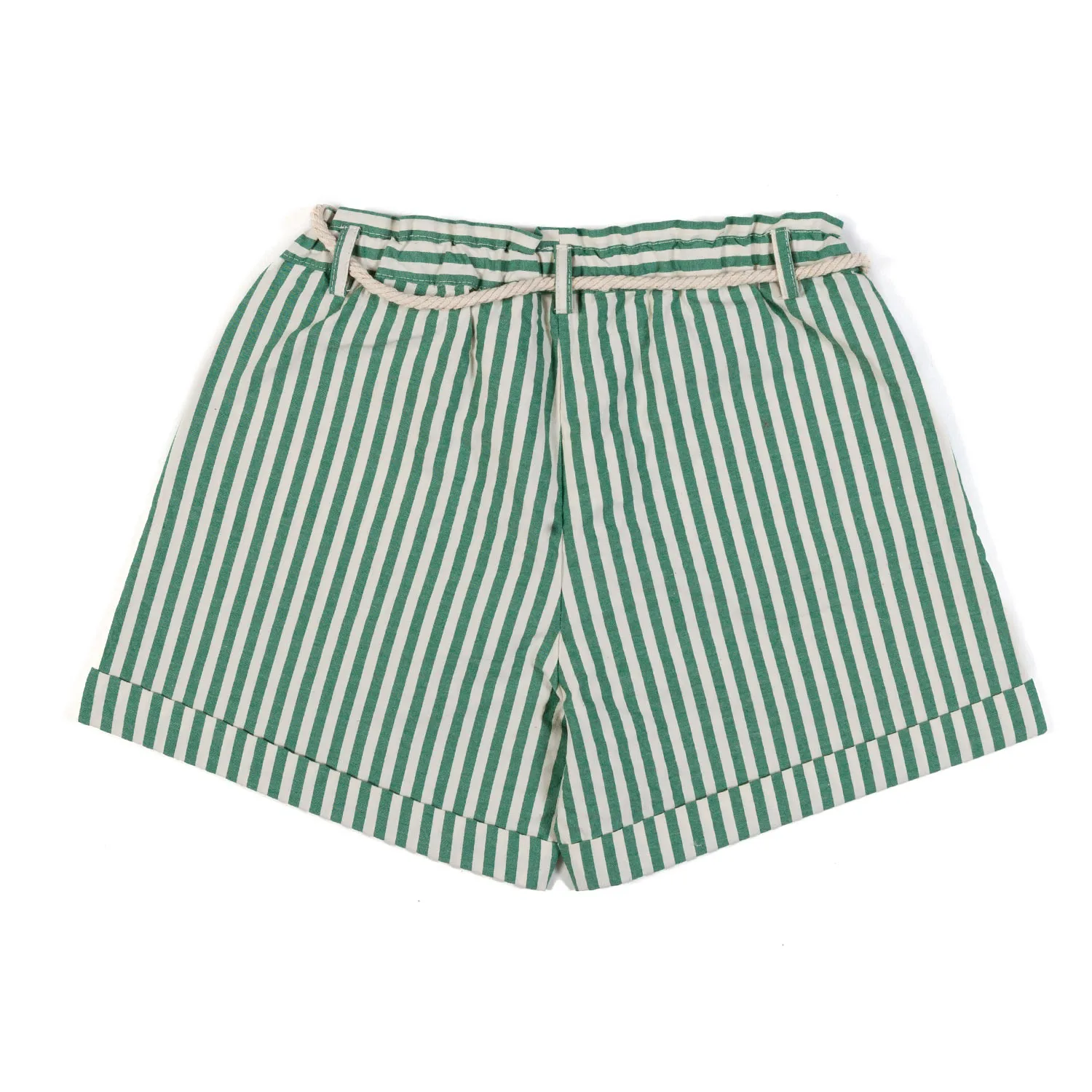 Short Verde A Righe Bambina