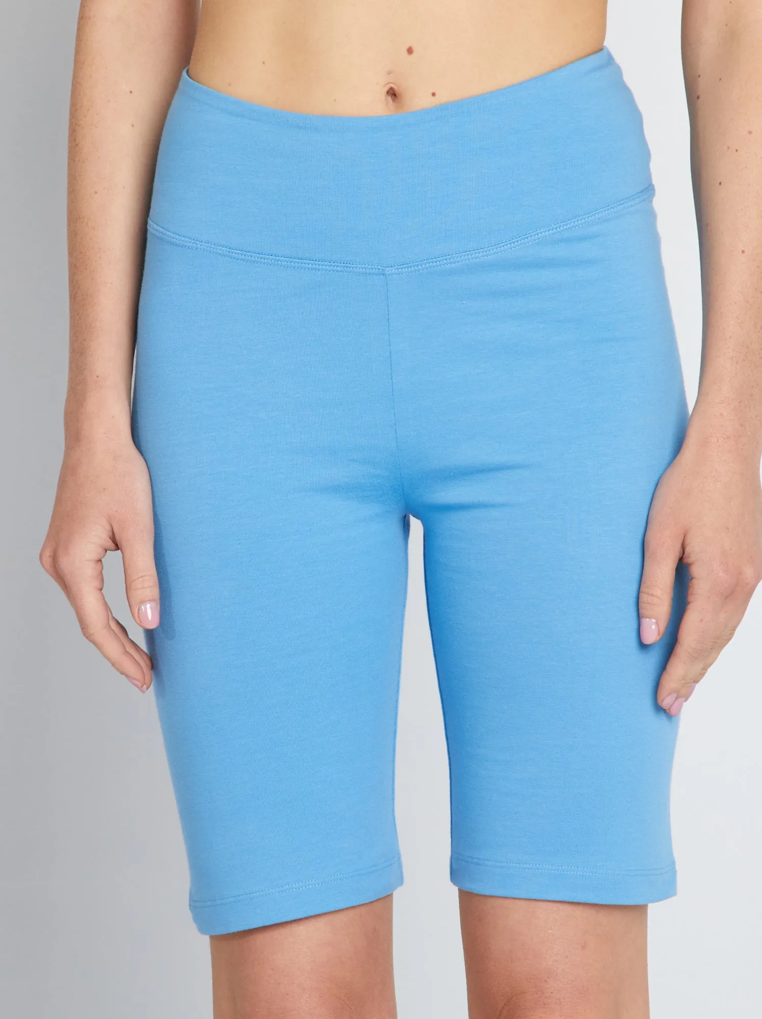 Shorts da ciclista tinta unita - BLU