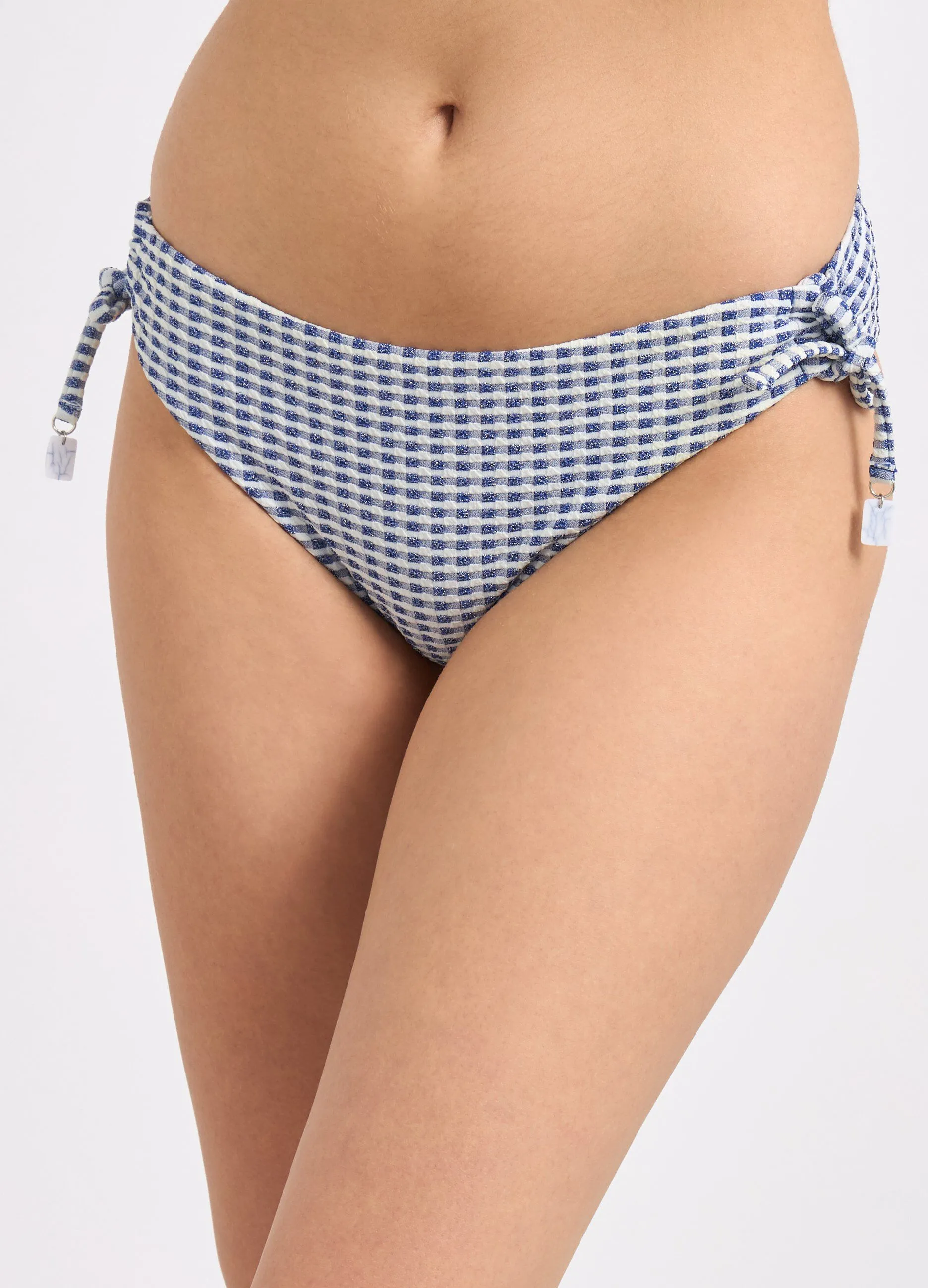 Slip bikini a quadri donna
