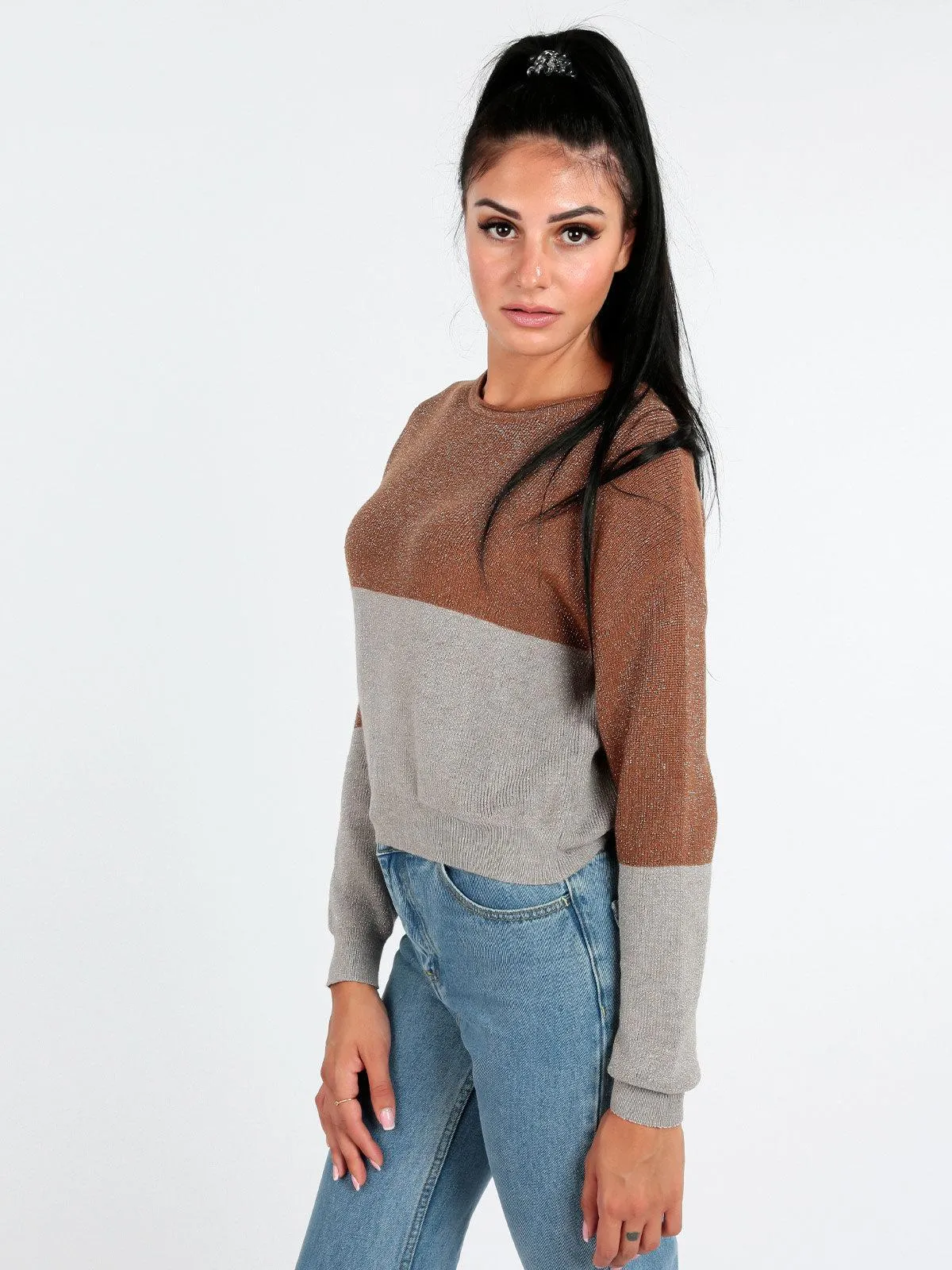 Solada Pull femme court oversize