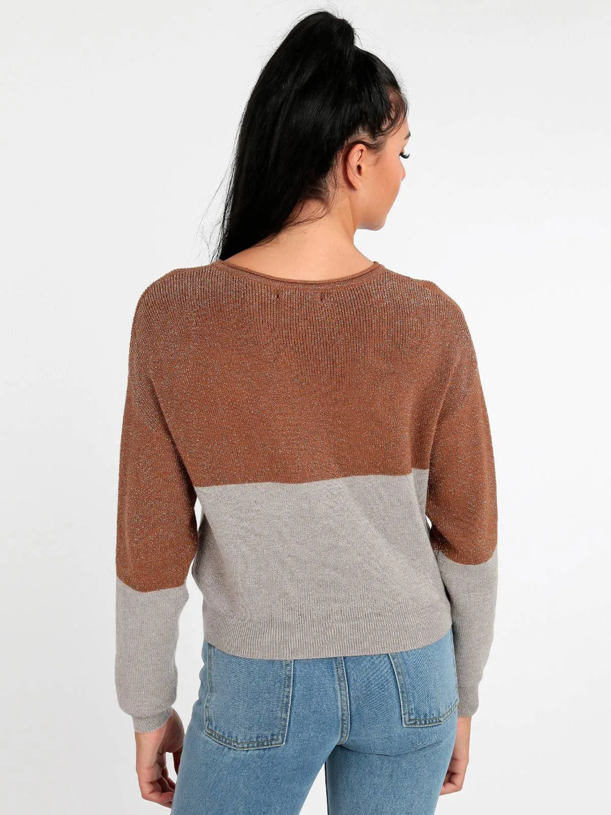Solada Pull femme court oversize