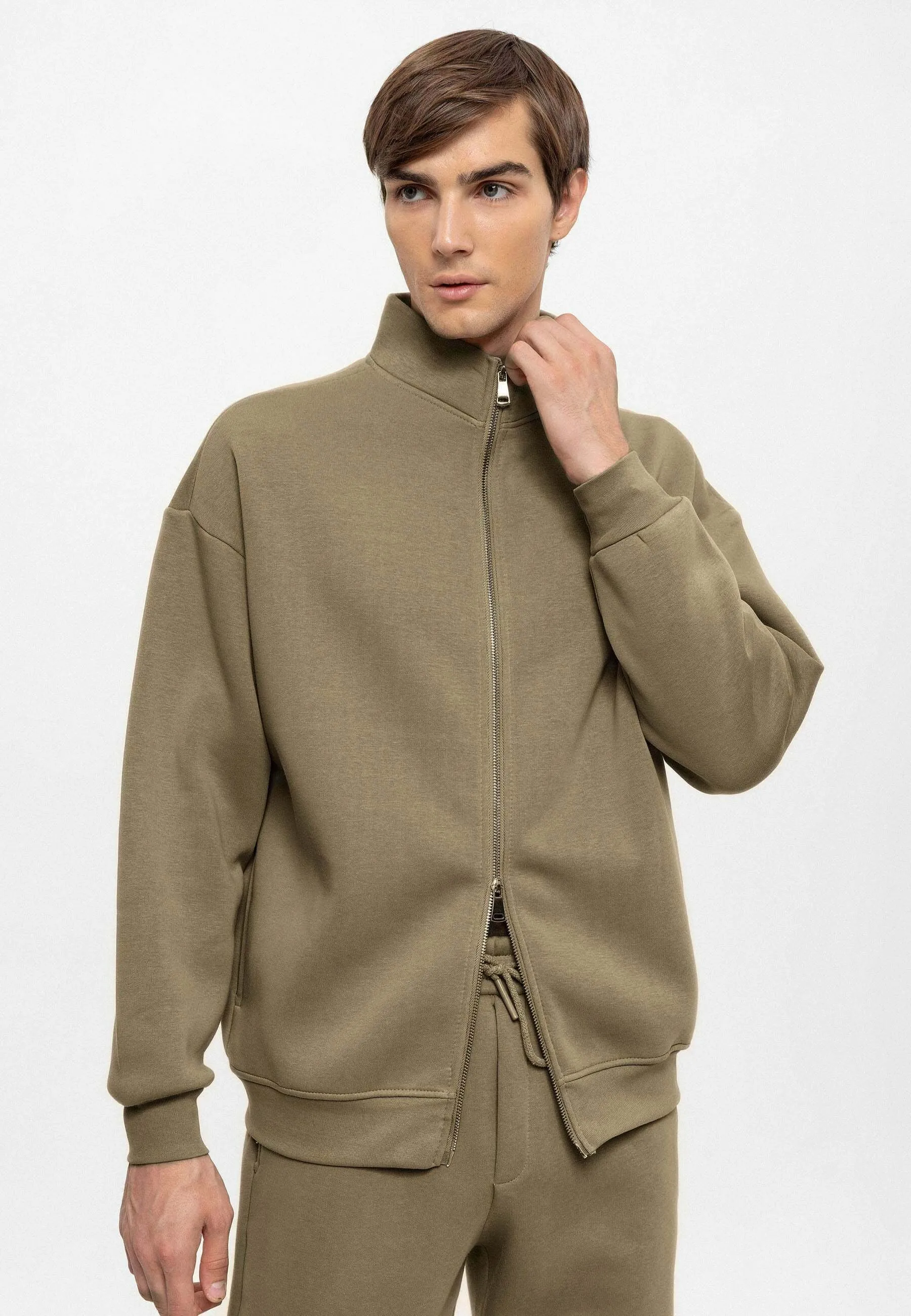 STAND COLLAR - Felpa con zip