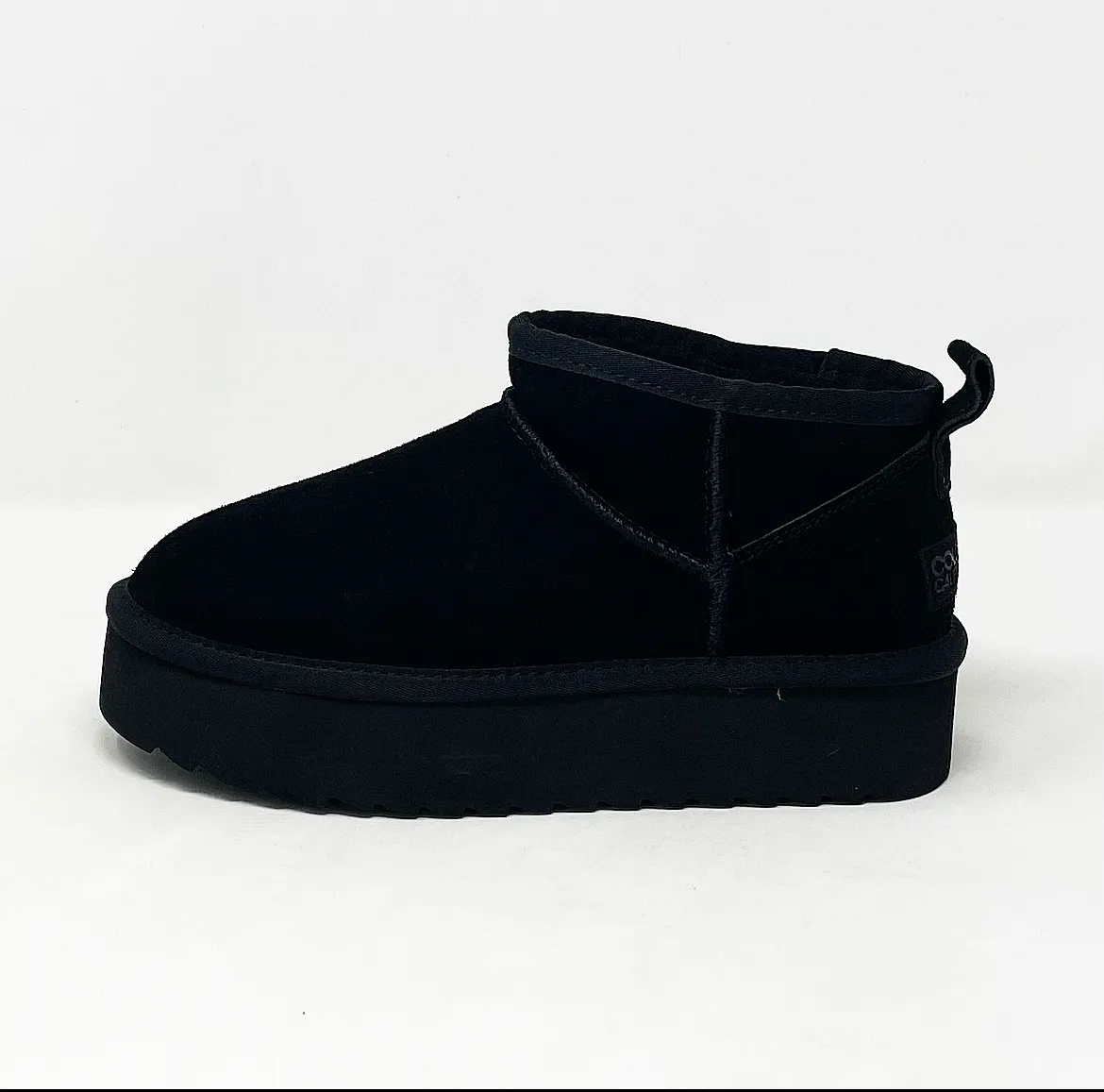 STIVALE INVERNALE PLATFORM TAGLIO MINI IN CAMOSCIO CON FODERA MISTO LANA COD. 10