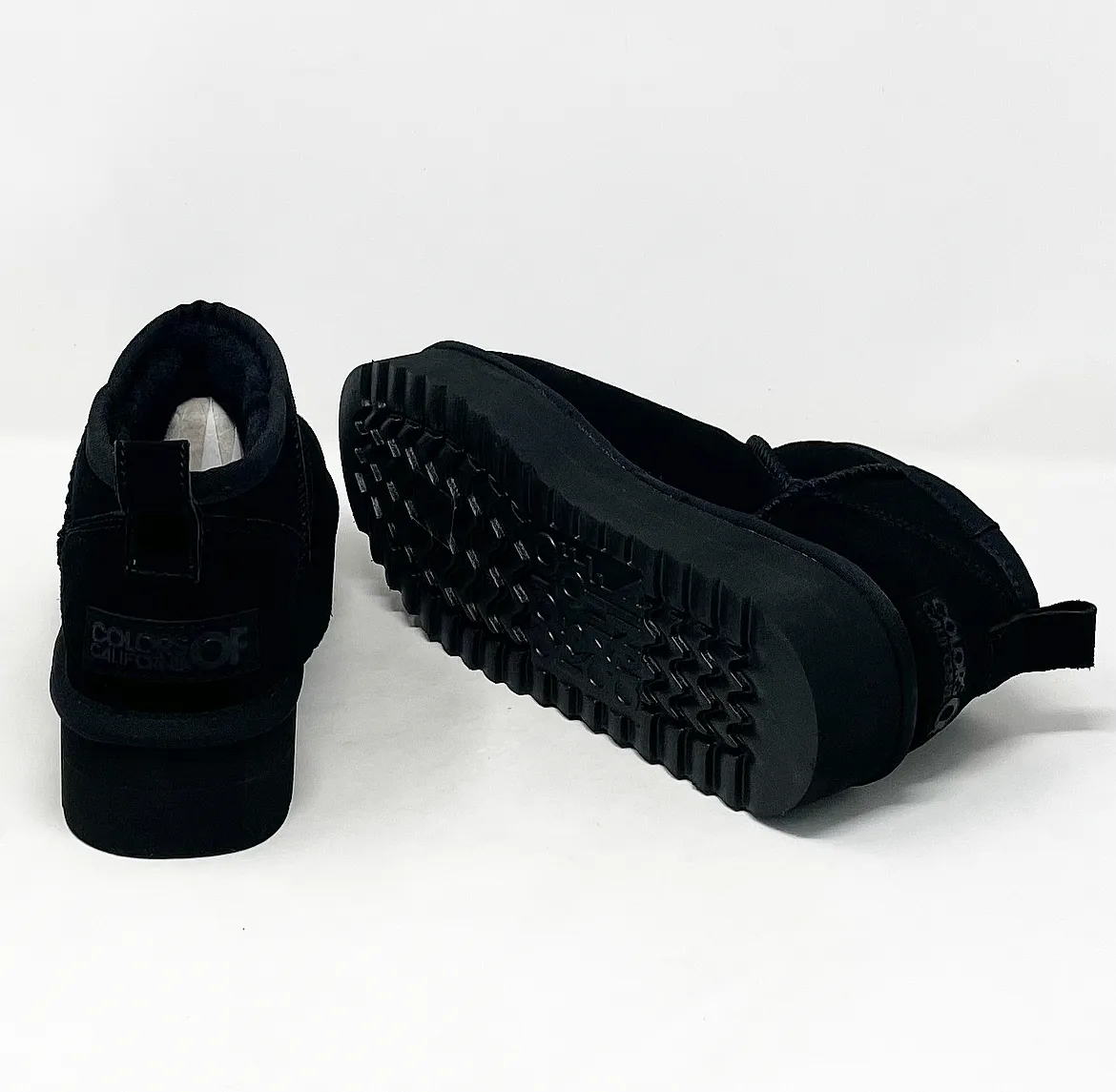 STIVALE INVERNALE PLATFORM TAGLIO MINI IN CAMOSCIO CON FODERA MISTO LANA COD. 10