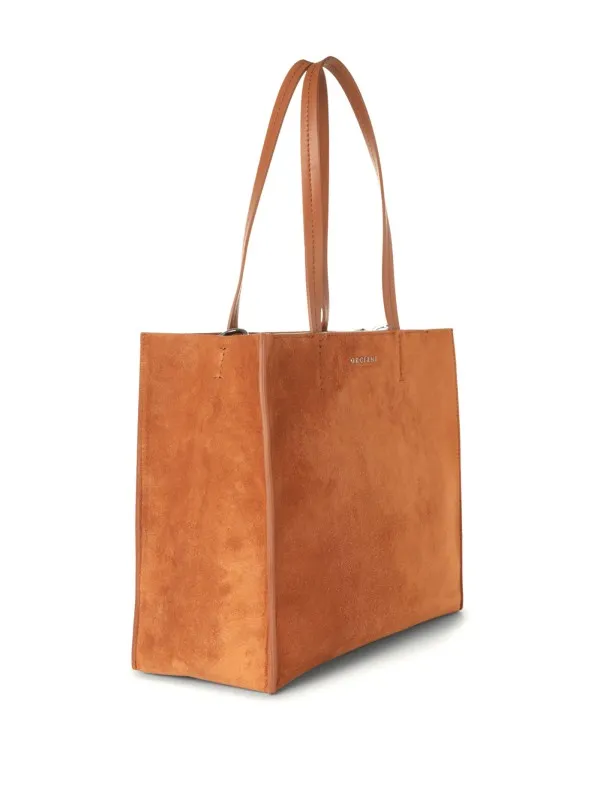 Suede shopping bag