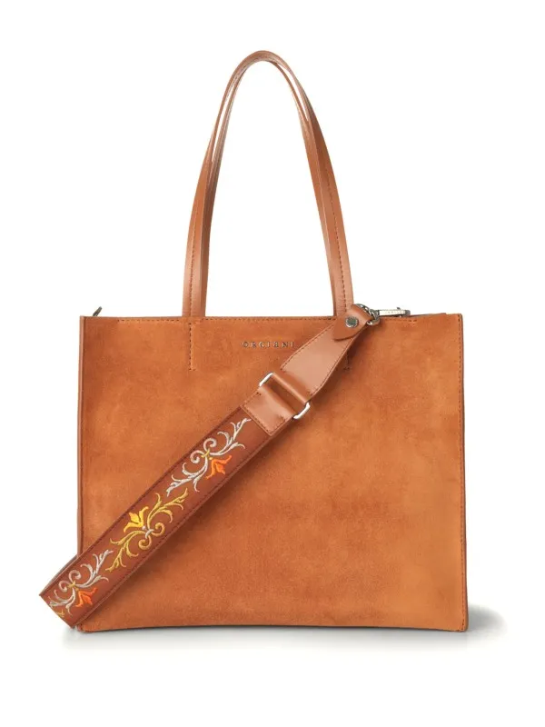 Suede shopping bag