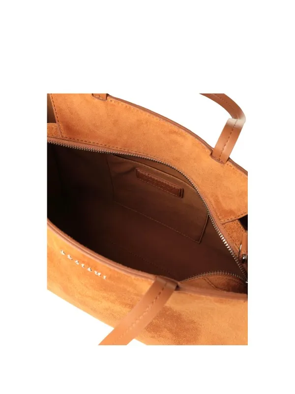 Suede shopping bag