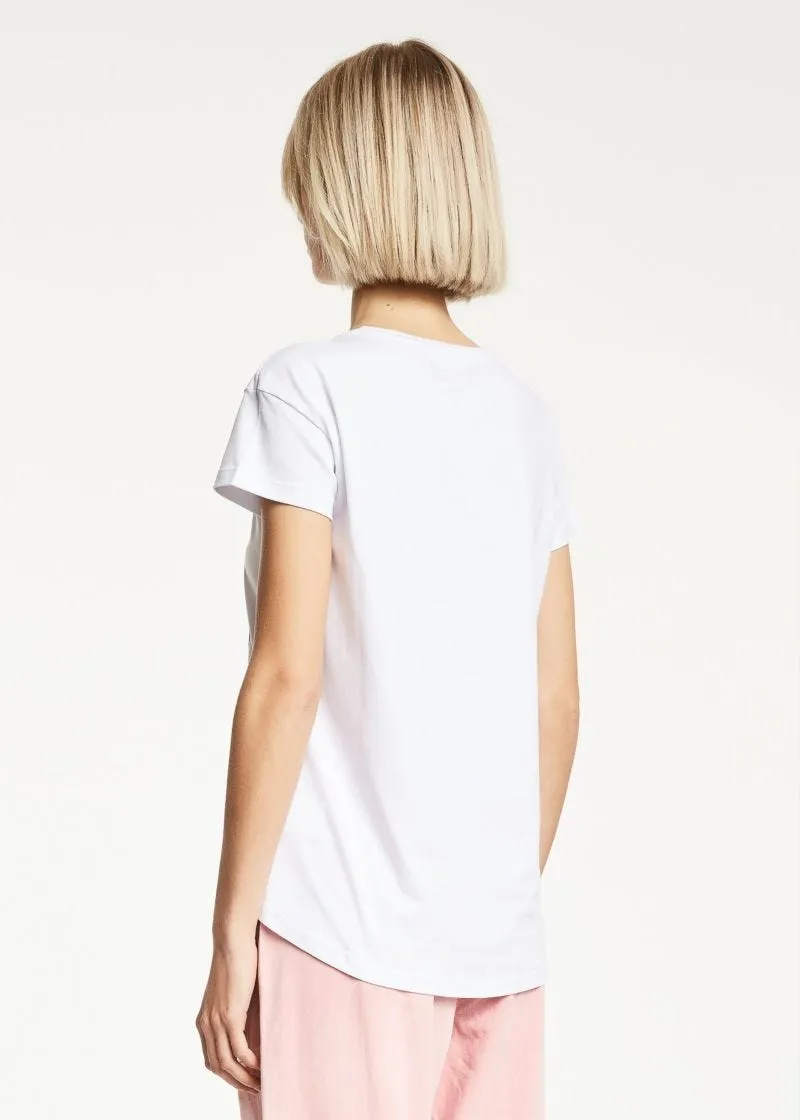 T-shirt con orlo stondato