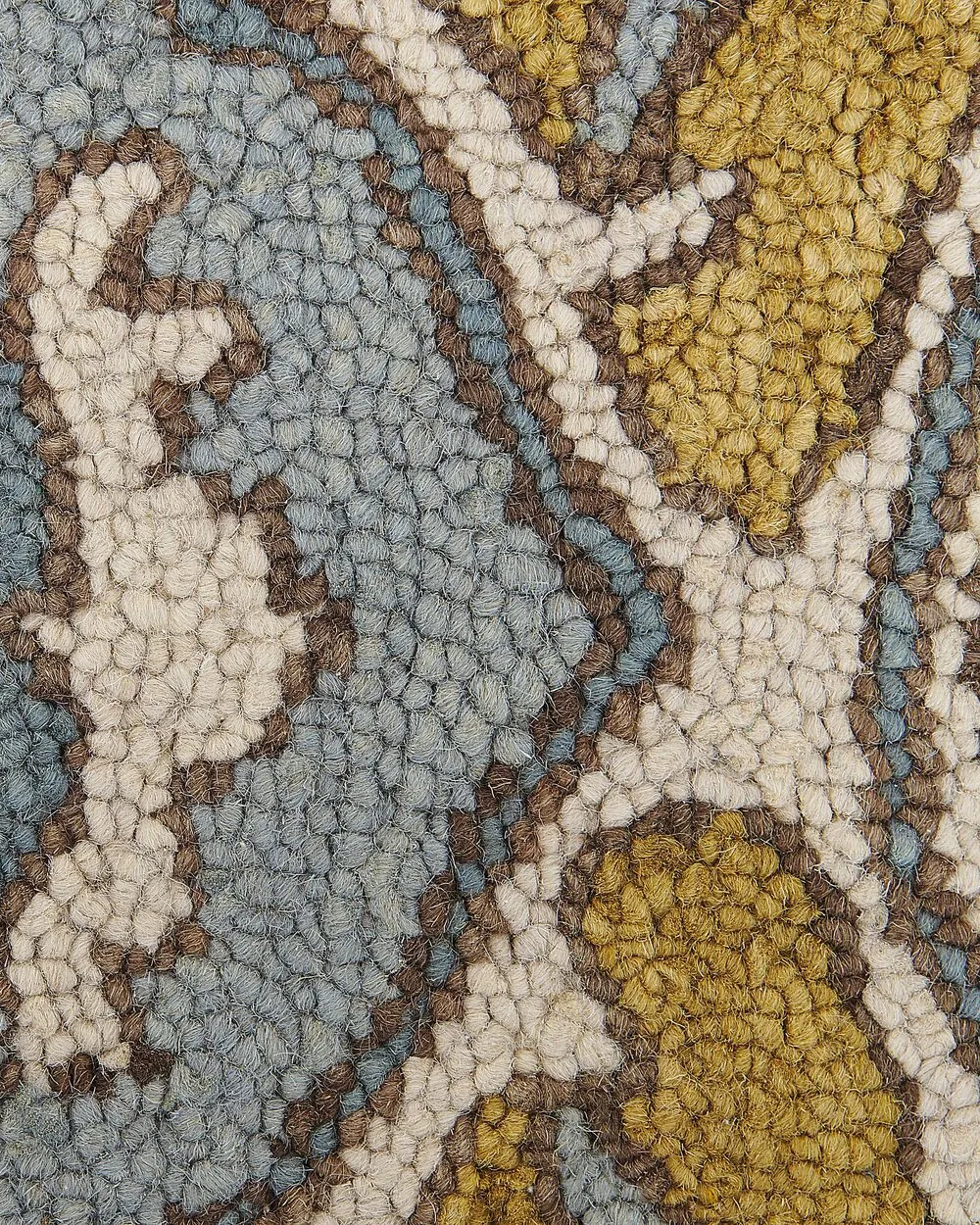 Tappeto lana giallo e blu 80 x 150 cm MUCUR