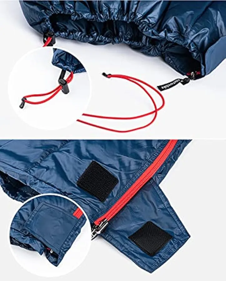 Tentock Sacco a Pelo da Campeggio Caldo Leggero Solo 570 g Impermeabile Rettangolare Sacchi a Pelo in Piuma D’Oca Super Caldo In