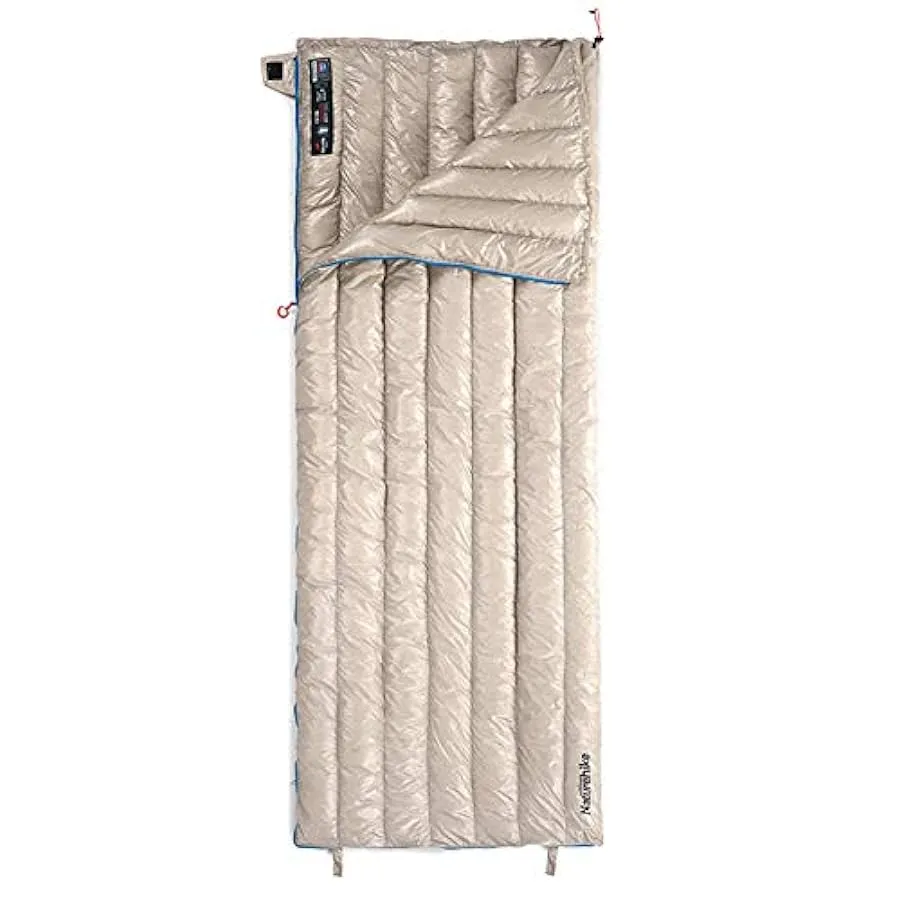 Tentock Sacco a Pelo da Campeggio Caldo Leggero Solo 570 g Impermeabile Rettangolare Sacchi a Pelo in Piuma D’Oca Super Caldo In