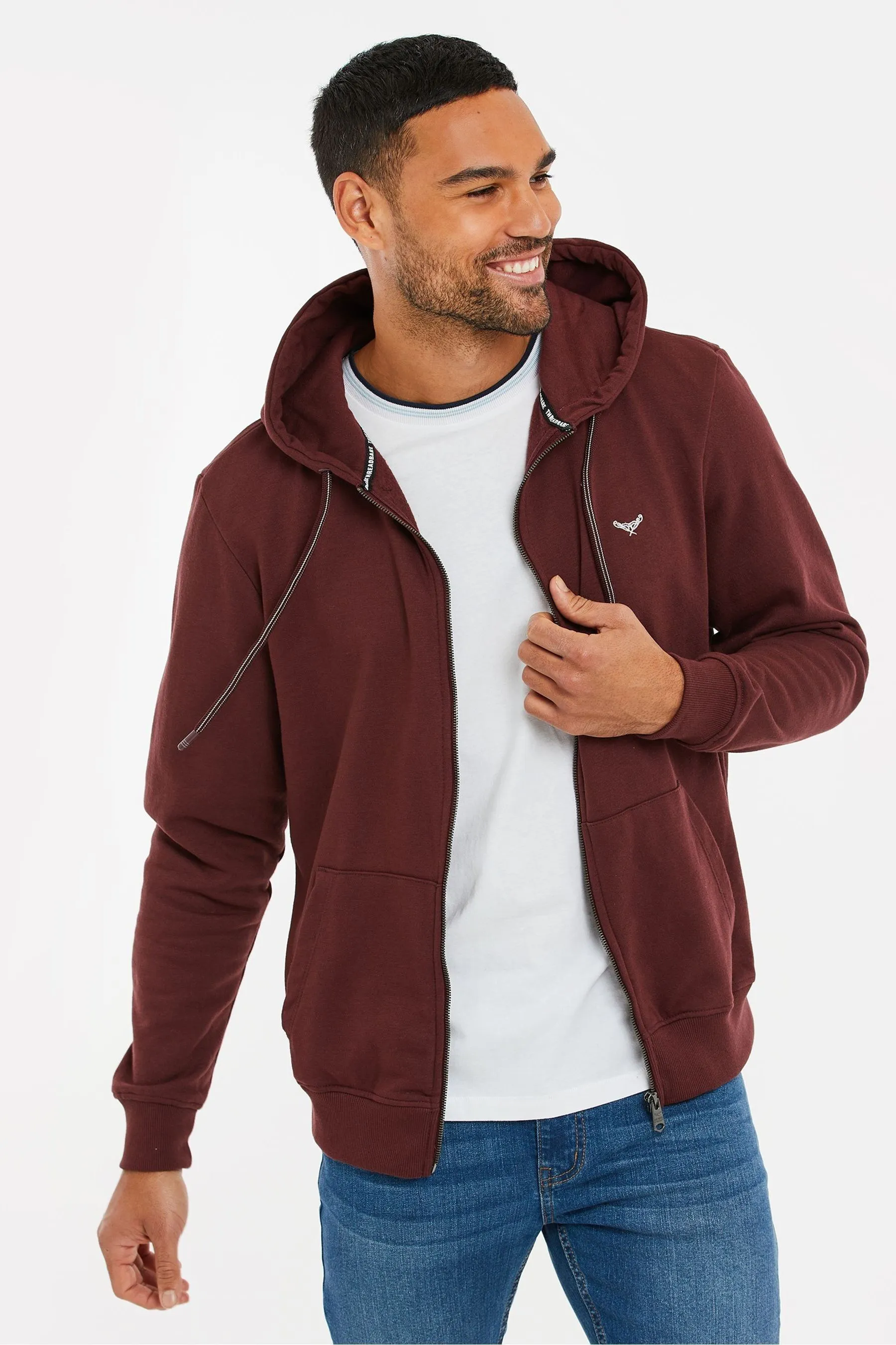 Threadbare - Felpa con cappuccio e zip