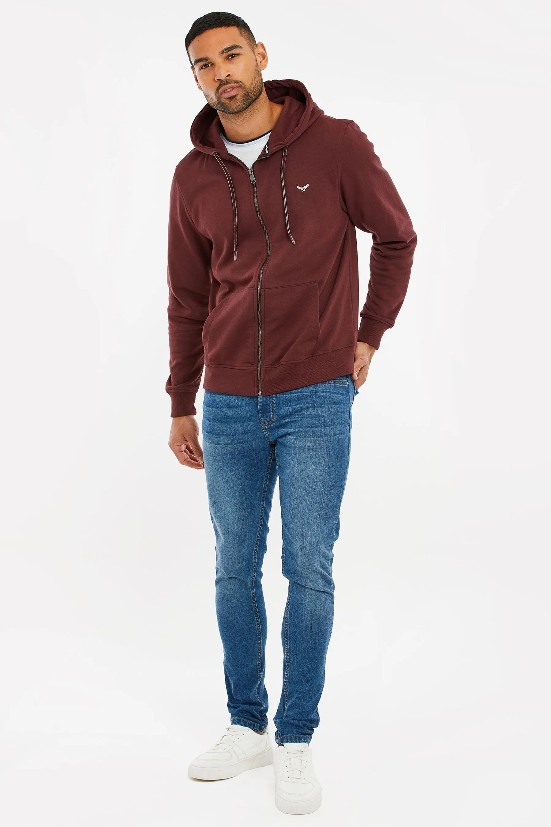Threadbare - Felpa con cappuccio e zip
