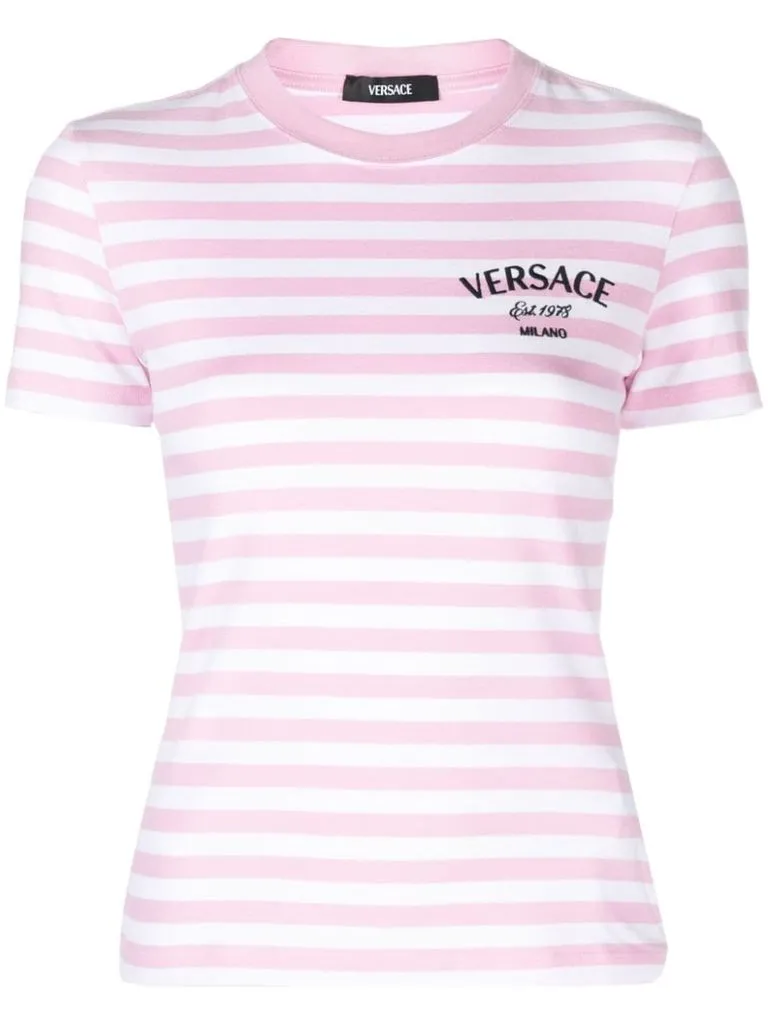 versace T-shirt a righe