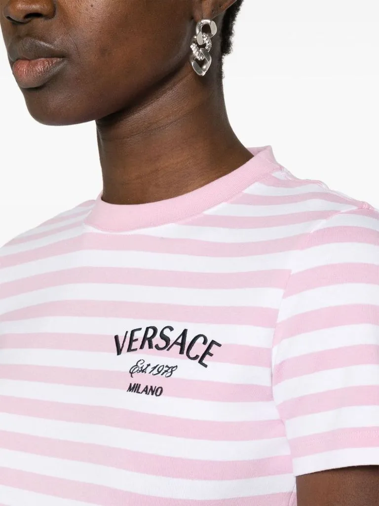 versace T-shirt a righe