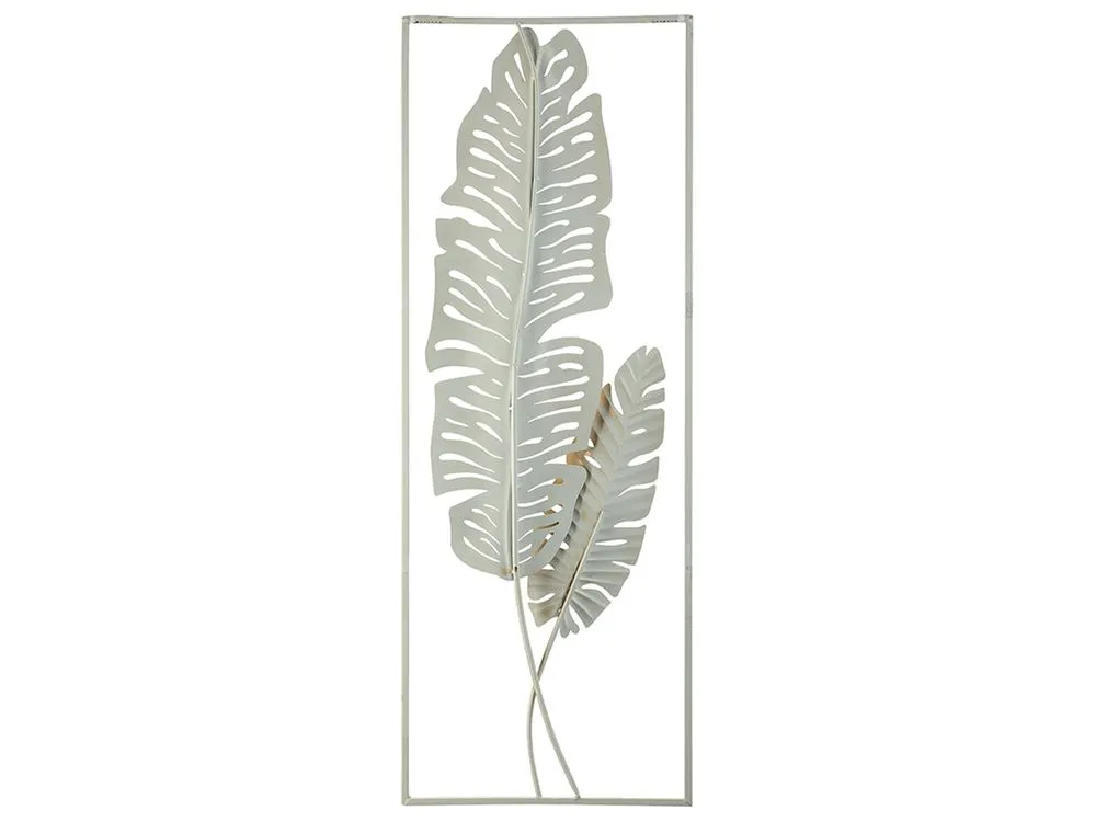 Wall Decor Leaf PALLADIUM Metal Gold 90 cm